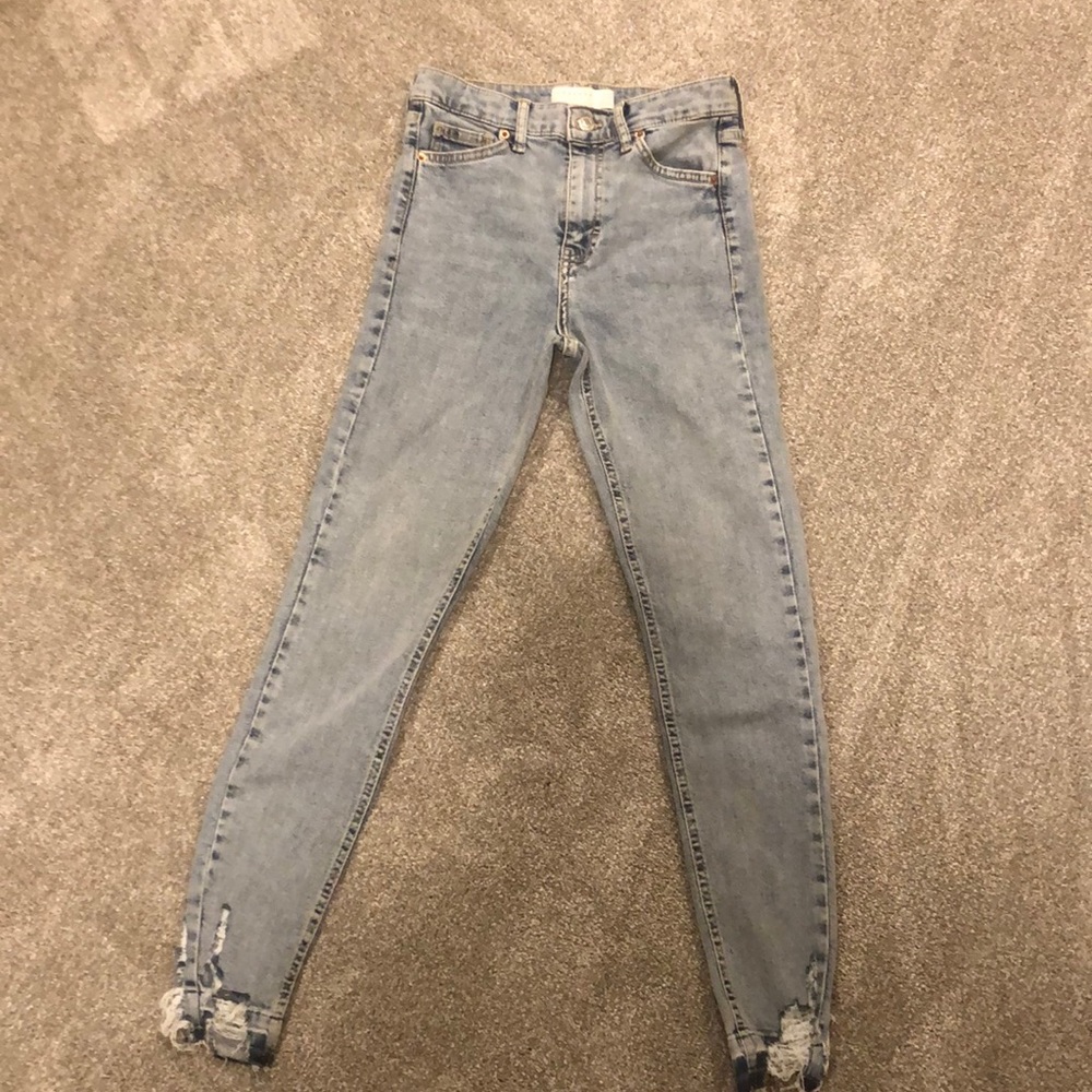 Topshop Jamie Acid Bleach distressed denim